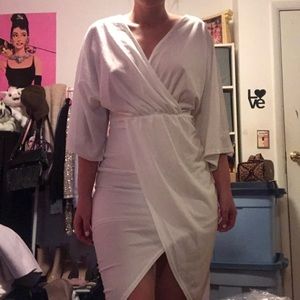 PrettyLittleThing cape midi dress